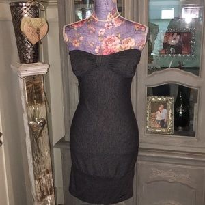 Guess Striped Mini Strapless Dress sz Small